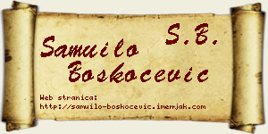 Samuilo Boškoćević vizit kartica